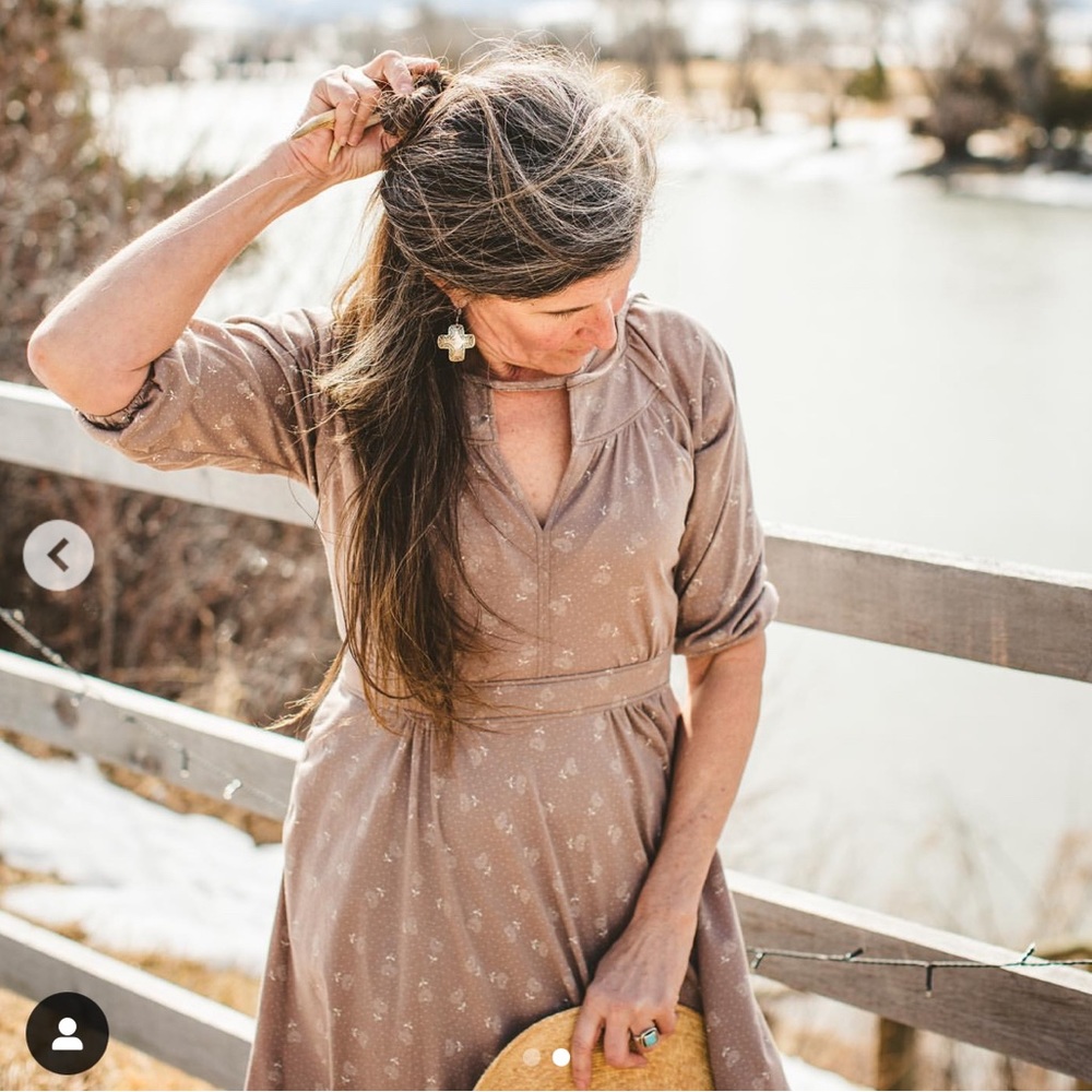 Revivall Rosemary Dress in Fawn, size Small